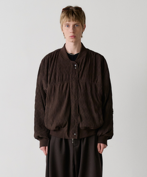 NOUN(ノウン)の「wave pleated blouson (brown)(ブルゾン・メンズ・その他・1/2)」の1枚目の写真