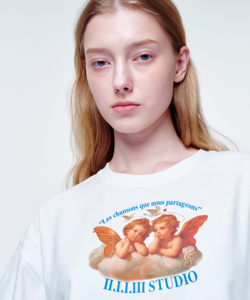 2113 STUDIO（イイルイルサムスタジオ）の「Loose fit t-shirt twin angels（Tシャツ/カットソー・レディース・その他・FREE）」の3枚目の写真