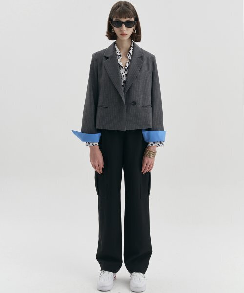 MALOUPE(マロップ)の「2125 カーゴワイドパンツ (ブラック)(スラックス・レディース・ブラック・SMALL/MEDIUM)」の2枚目の写真