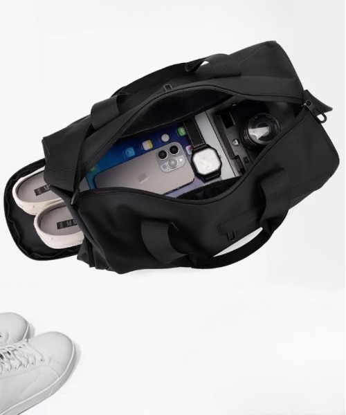 COMON+(コモンプラス)の「防水加工 シューズ収納付き 2WAYボストンバッグ(ボストンバッグ・メンズ・グレー/カーキ/ブラック・FREE)」の19枚目の写真