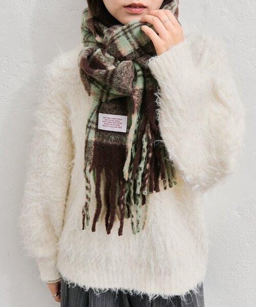 mystic(ミスティック)の「チェックストール(マフラー・レディース・グリーン/パープル・FREE)」の5枚目の写真