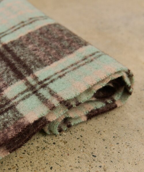 mystic(ミスティック)の「チェックストール(マフラー・レディース・グリーン/パープル・FREE)」の11枚目の写真