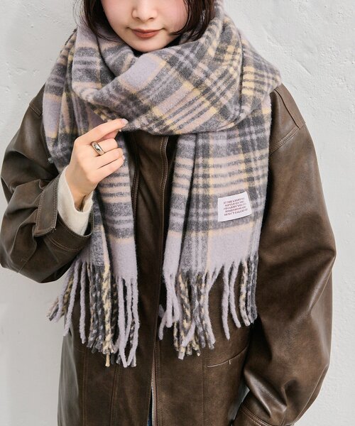 mystic(ミスティック)の「チェックストール(マフラー・レディース・グリーン/パープル・FREE)」の12枚目の写真