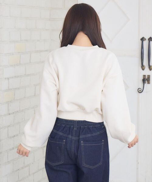 ems excite(エムズエキサイト)の「ツイードロゴトレーナー(スウェット・レディース・ブラック/ナチュラル/ブルー・FREE)」の12枚目の写真