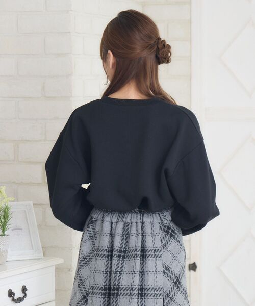 ems excite(エムズエキサイト)の「ツイードロゴトレーナー(スウェット・レディース・ブラック/ナチュラル/ブルー・FREE)」の20枚目の写真