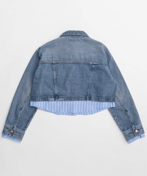 MAISON SPECIAL（メゾンスペシャル）の「2WAY Denim Short Jacket/2WAYデニムショートジャケット（デニムジャケット・レディース・ホワイト/ブルー・FREE）」の6枚目の写真