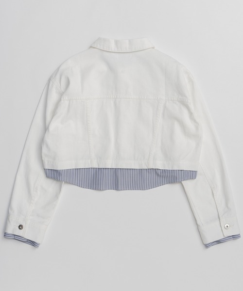 MAISON SPECIAL（メゾンスペシャル）の「2WAY Denim Short Jacket/2WAYデニムショートジャケット（デニムジャケット・レディース・ホワイト/ブルー・FREE）」の14枚目の写真