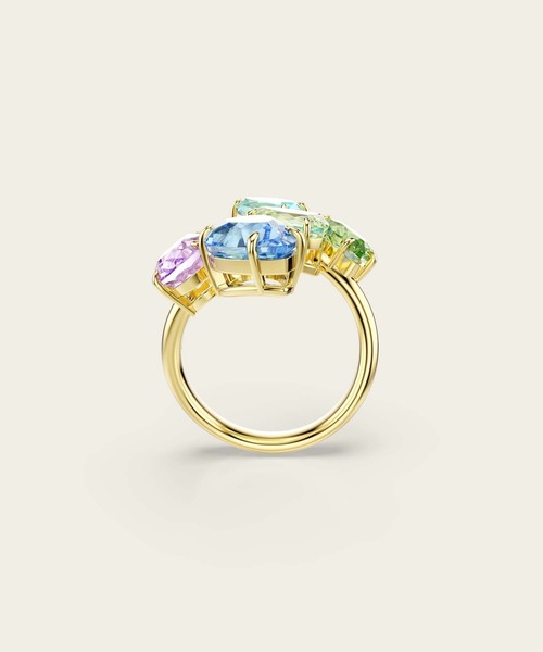 SWAROVSKI(スワロフスキー)の「【公式】【スワロフスキー】Gema モチーフのあるリング, ミックスカット, ゴールドトーン・プレーティング(リング・レディース・マルチ・55)」の4枚目の写真