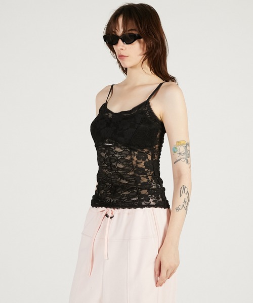 PRANK PROJECT（プランクプロジェクト）の「カップインレースキャミ / Cup-in Lace Camisole（キャミソール・レディース・ブラック/ホワイト・FREE）」の10枚目の写真