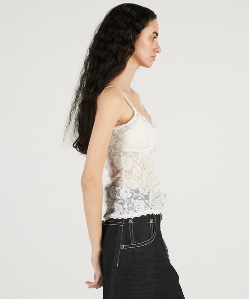 PRANK PROJECT（プランクプロジェクト）の「カップインレースキャミ / Cup-in Lace Camisole（キャミソール・レディース・ブラック/ホワイト・FREE）」の8枚目の写真