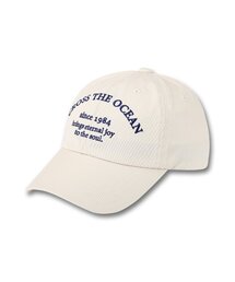 DOLPHIN WAVE APPAREL（ドルフィンウェーブアパレル）の「Dolphin Lettering Ball Cap Ivory（キャップ）」