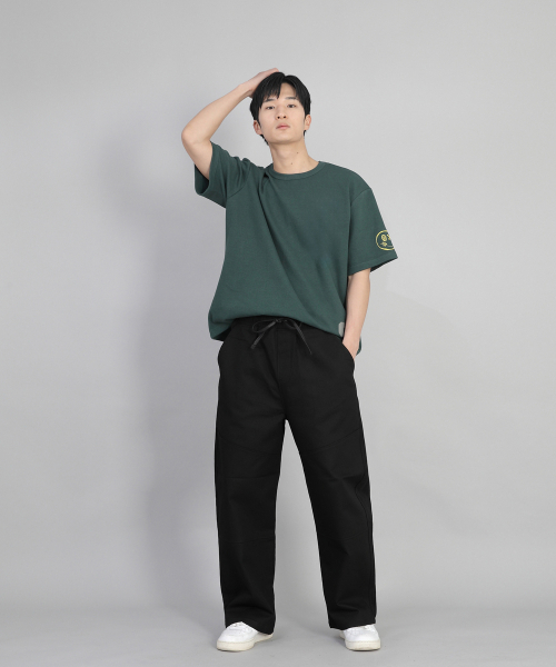 SAINTCREW(セントクルー)の「フロントカッティングディテールEXワイドパンツCDE-371ブラック(その他パンツ・メンズ・その他・MEDIUM/LARGE/X-LARGE)」の4枚目の写真