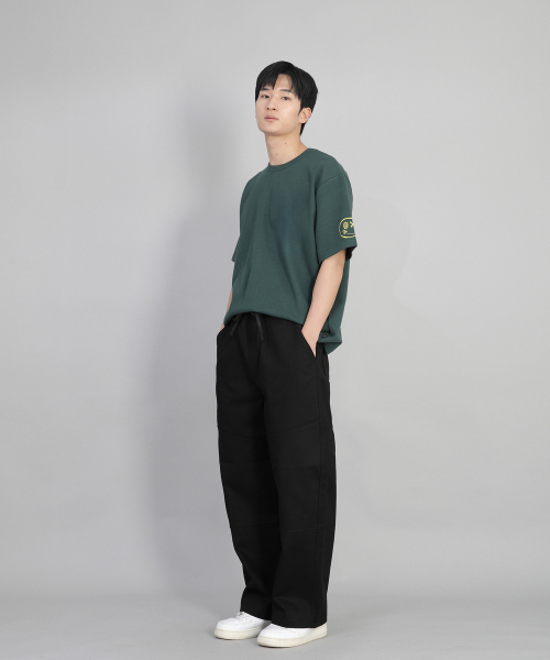 SAINTCREW(セントクルー)の「フロントカッティングディテールEXワイドパンツCDE-371ブラック(その他パンツ・メンズ・その他・MEDIUM/LARGE/X-LARGE)」の3枚目の写真