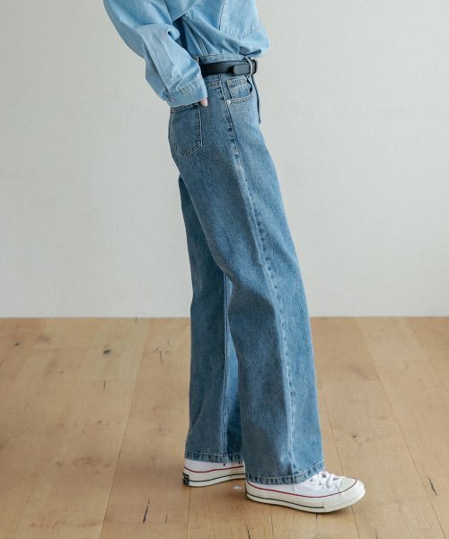 LOSSYROW（ロッシロー）の「Lossy  semi-wide denim pants_lightblue（デニムパンツ・レディース・その他・LARGE/MEDIUM）」の4枚目の写真