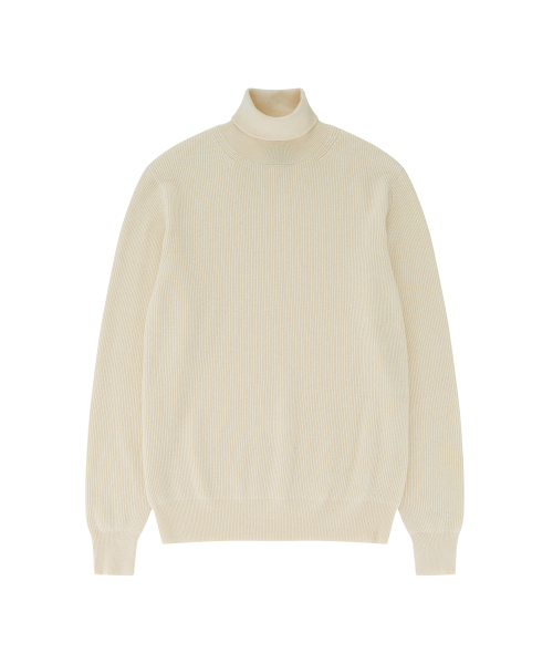 BELLIEF(ベリーフ)の「Wool soft Turtle Neck Knit (Ecru)(ニット/セーター・メンズ・その他・MEDIUM/LARGE/X-LARGE)」の1枚目の写真