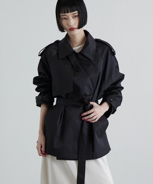 Lui's（ルイス）の「トレンチショートコート（トレンチコート・レディース・ブラック/ベージュ・FREE）」の19枚目の写真