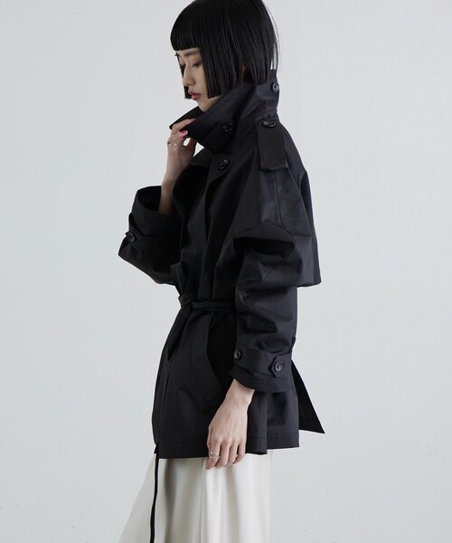 Lui's（ルイス）の「トレンチショートコート（トレンチコート・レディース・ブラック/ベージュ・FREE）」の22枚目の写真