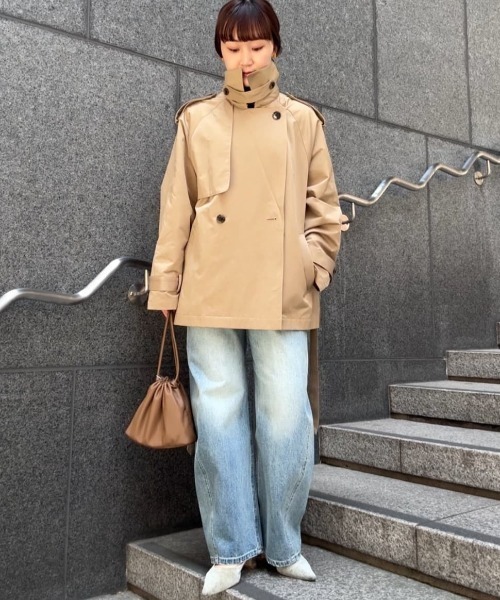 Lui's(ルイス)の「トレンチショートコート(トレンチコート・レディース・ブラック/ベージュ・FREE)」の22枚目の写真