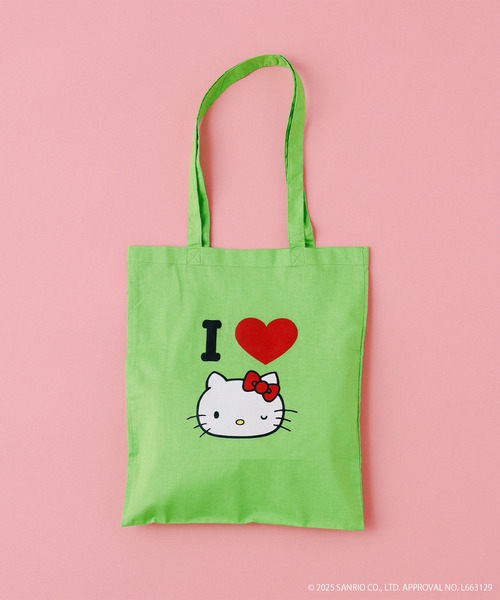 JOURNAL STANDARD（ジャーナルスタンダード）の「HELLO KITTY / ハローキティ プリントトート（トートバッグ・メンズ・アーミー/アイボリー/ネイビー/ブルー系その他/ブラウン/ピンク・FREE）」の3枚目の写真