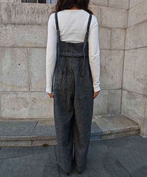 esutoreja（エストレジャ）の「２wayツイードビスチェオールインワン（つなぎ/オールインワン・レディース・ブラウン/ブラック・FREE）」の14枚目の写真