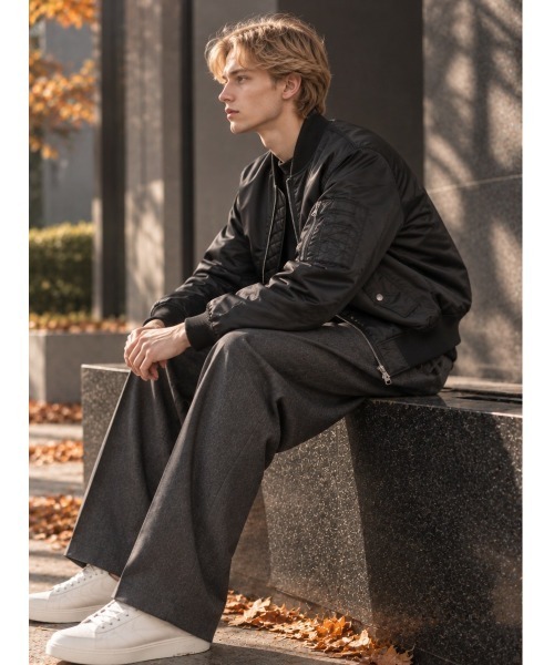 Sakka（サッカ）の「MA-１　JACKET（MA-1・メンズ・ブラック/カーキ・MEDIUM/LARGE/X-LARGE）」の6枚目の写真