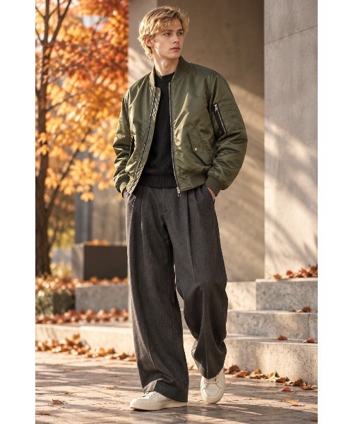 Sakka（サッカ）の「MA-１　JACKET（MA-1・メンズ・ブラック/カーキ・MEDIUM/LARGE/X-LARGE）」の9枚目の写真