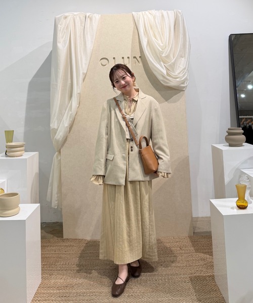 OLUN（オルン）の「nuance shoulder bag/ニュアンスショルダーバッグ（ショルダーバッグ・レディース・ブラック/ベージュ/キャメル・FREE）」の12枚目の写真