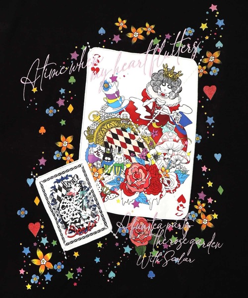 ScoLar（スカラー）の「153763：スカラートランプ アップリケ刺繍ワンピース（ワンピース・レディース・杢グレー/ブルー/ブラック・M）」の13枚目の写真