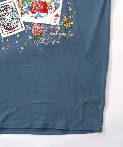 ScoLar（スカラー）の「153763：スカラートランプ アップリケ刺繍ワンピース（ワンピース・レディース・杢グレー/ブルー/ブラック・M）」の17枚目の写真