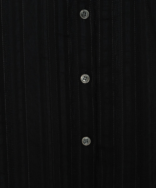 Gabardine K.T(ギャバジンケーティー)の「ジャカードボーダー 身幅たっぷりシャツ(シャツ/ブラウス・レディース・ブラック・9号)」の14枚目の写真