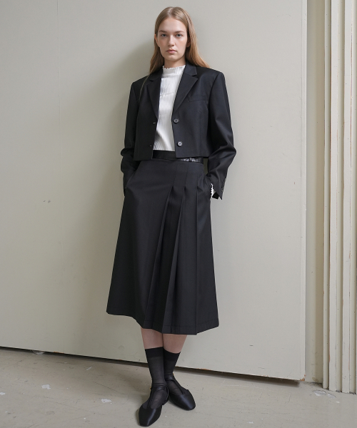 PAUL&ALICE(ポール&アリス)の「WOOL CROP JACKET / BLACK(テーラードジャケット・レディース・ブラック・FREE)」の5枚目の写真