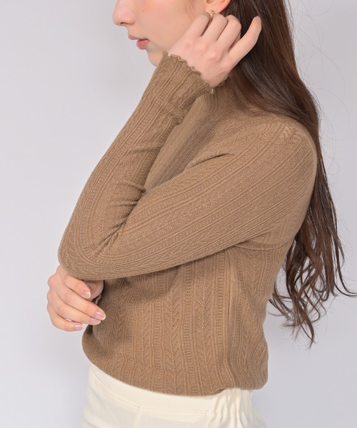 Alite cloth（アリーテクロス）の「スプリングニット（ニット/セーター・レディース・ホワイト/ブラウン/グリーン/グレー/ブラック・FREE）」の4枚目の写真