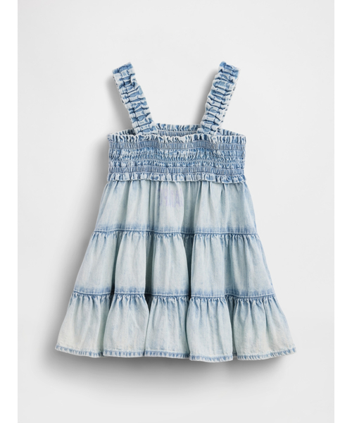 GAP(ギャップ)の「デニム ティアード ワンピース (ベビー)(ワンピース・キッズ・ダークブルー・70cm/80cm/90cm/60cm)」の2枚目の写真