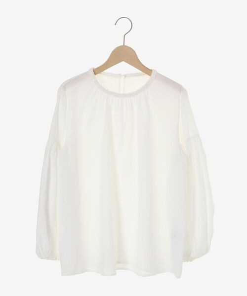 le.coeur blanc（ルクールブラン）の「ノーカラーボリュームスリーブブラウス（シャツ/ブラウス・レディース・ホワイト・38）」の7枚目の写真