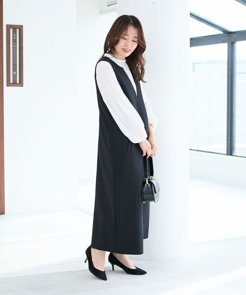 le.coeur blanc（ルクールブラン）の「ノーカラーボリュームスリーブブラウス（シャツ/ブラウス・レディース・ホワイト・38）」の13枚目の写真