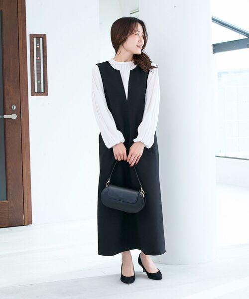 le.coeur blanc（ルクールブラン）の「ノーカラーボリュームスリーブブラウス（シャツ/ブラウス・レディース・ホワイト・38）」の14枚目の写真