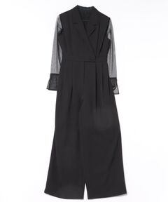 テーラードオールインワン・シアートップスセット/結婚式/パーティー/お呼ばれ