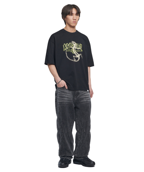 NOMANUAL（NOMANUAL）の「LIZARD T-SHIRT - BLACK（Tシャツ/カットソー・レディース・その他・S/M/L/XL）」の3枚目の写真