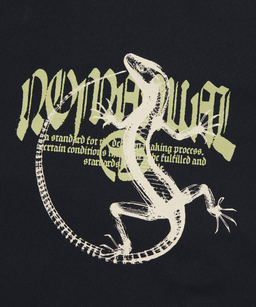 NOMANUAL（NOMANUAL）の「LIZARD T-SHIRT - BLACK（Tシャツ/カットソー・レディース・その他・S/M/L/XL）」の5枚目の写真