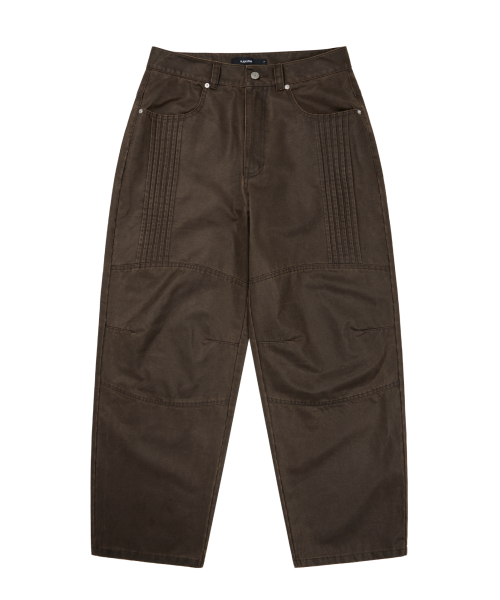 AAKAM(アーカム)の「Knee Panel Washed Leather Pants (Brown)(その他パンツ・レディース・その他・1/2)」の2枚目の写真