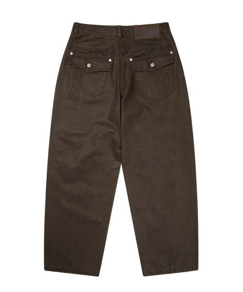 AAKAM(アーカム)の「Knee Panel Washed Leather Pants (Brown)(その他パンツ・レディース・その他・1/2)」の3枚目の写真