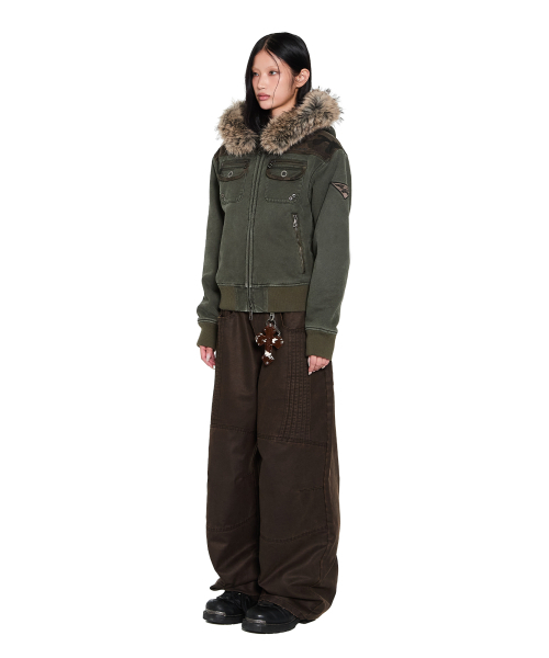 AAKAM(アーカム)の「Knee Panel Washed Leather Pants (Brown)(その他パンツ・レディース・その他・1/2)」の4枚目の写真