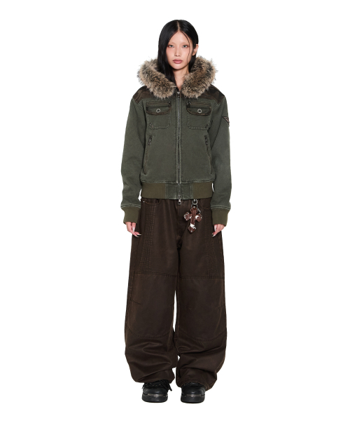 AAKAM(アーカム)の「Knee Panel Washed Leather Pants (Brown)(その他パンツ・レディース・その他・1/2)」の5枚目の写真