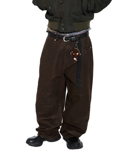 AAKAM(アーカム)の「Knee Panel Washed Leather Pants (Brown)(その他パンツ・レディース・その他・1/2)」の10枚目の写真