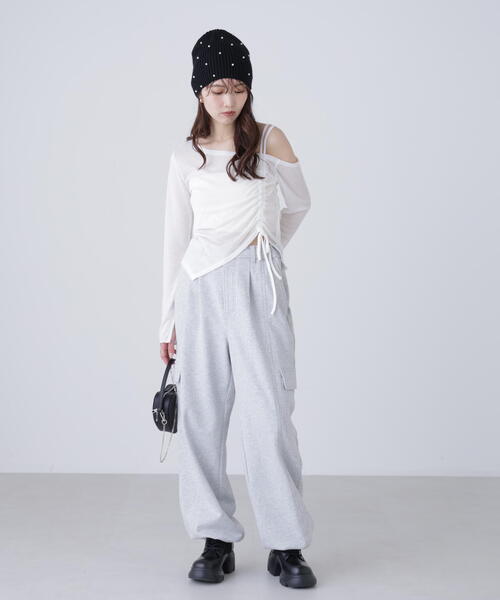 FREE'S MART(フリーズマート)の「◆裏毛カーゴパンツ(その他パンツ・レディース・ホワイト/グレー・FREE)」の13枚目の写真