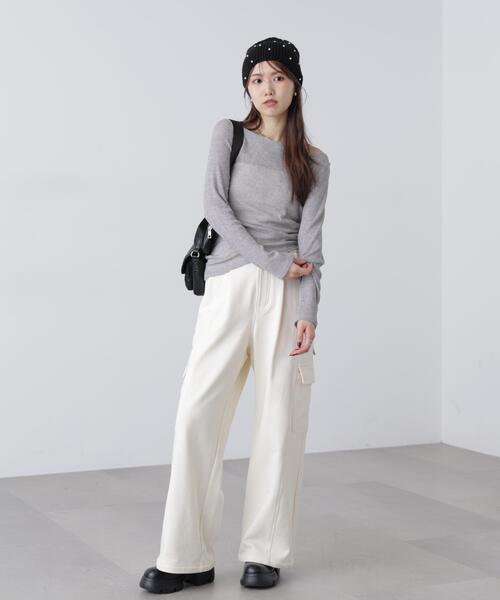 FREE'S MART（フリーズマート）の「◆裏毛カーゴパンツ（その他パンツ・レディース・ホワイト/グレー・FREE）」の3枚目の写真