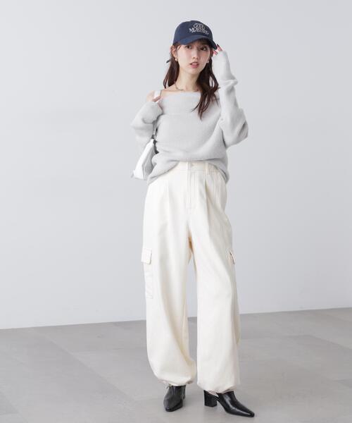 FREE'S MART（フリーズマート）の「◆裏毛カーゴパンツ（その他パンツ・レディース・ホワイト/グレー・FREE）」の5枚目の写真