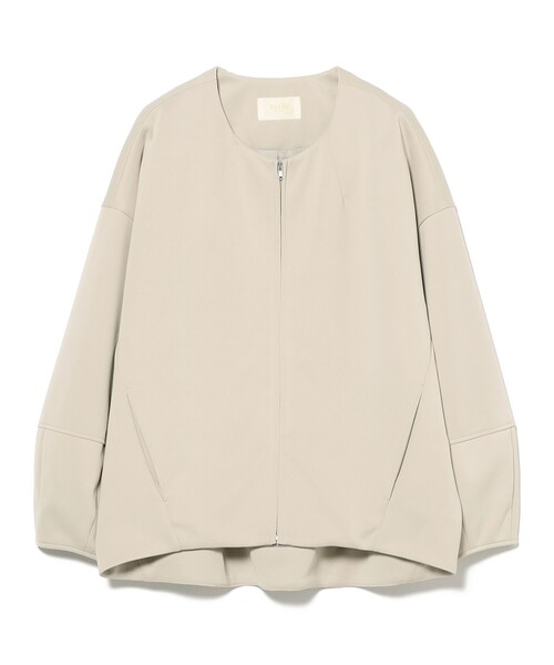 BEAMS HEART（ビームスハート）の「ノーカラー コクーン ブルゾン（ブルゾン・レディース・ブラック/ベージュ・FREE）」の10枚目の写真