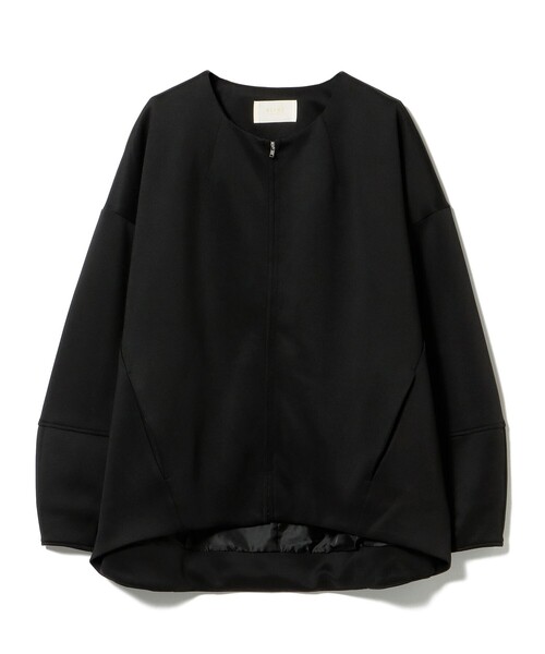 BEAMS HEART（ビームスハート）の「ノーカラー コクーン ブルゾン（ブルゾン・レディース・ブラック/ベージュ・FREE）」の16枚目の写真