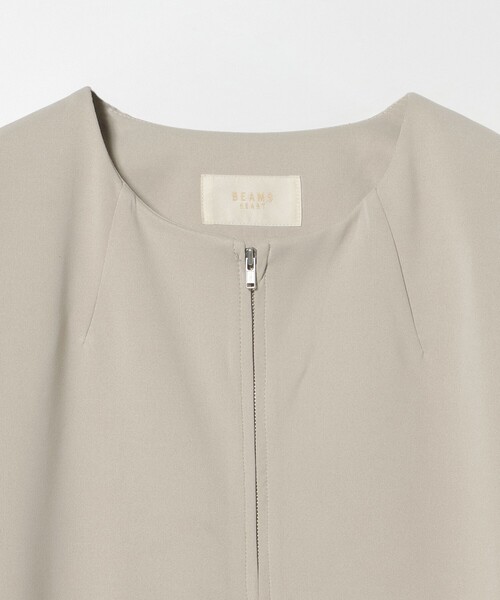 BEAMS HEART（ビームスハート）の「ノーカラー コクーン ブルゾン（ブルゾン・レディース・ブラック/ベージュ・FREE）」の21枚目の写真